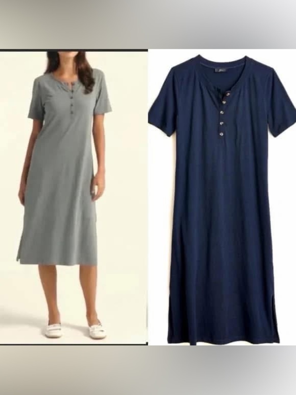 J.Crew Navy Henley Midi Dress XS